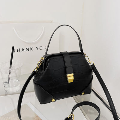 GHJ-26 Fashion PU Single Handbags With Lock For Women's Shoulder Tote Bag Padrão de doces