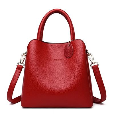 Saco de mão de couro feminino de tamanho médio Saco de ombro de designer com padrão geométrico