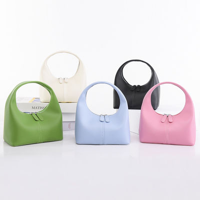 Bolsa Hobo de Couro em PU de Cor Quadrada Horizontal Clássica para Estilo Chic Feminino