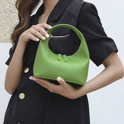 Bolsa Hobo de Couro em PU de Cor Quadrada Horizontal Clássica para Estilo Chic Feminino