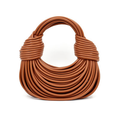 Saco de moda feminino com um único punho e couro sintético de microfibra