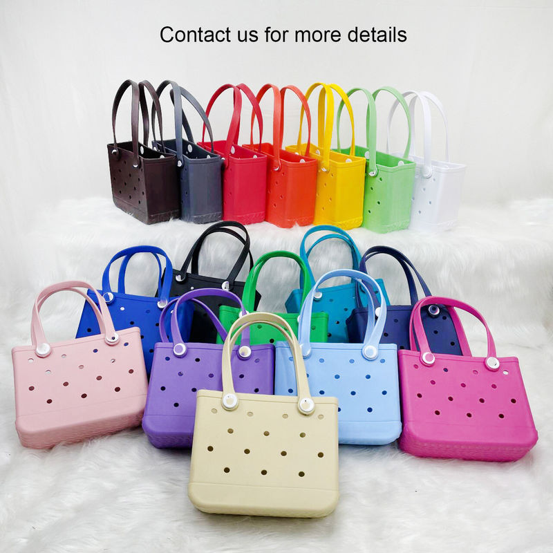 Bolsa suave estilo moda moda nicho mensageiro EVA buraco oculto bolsa de praia para crianças