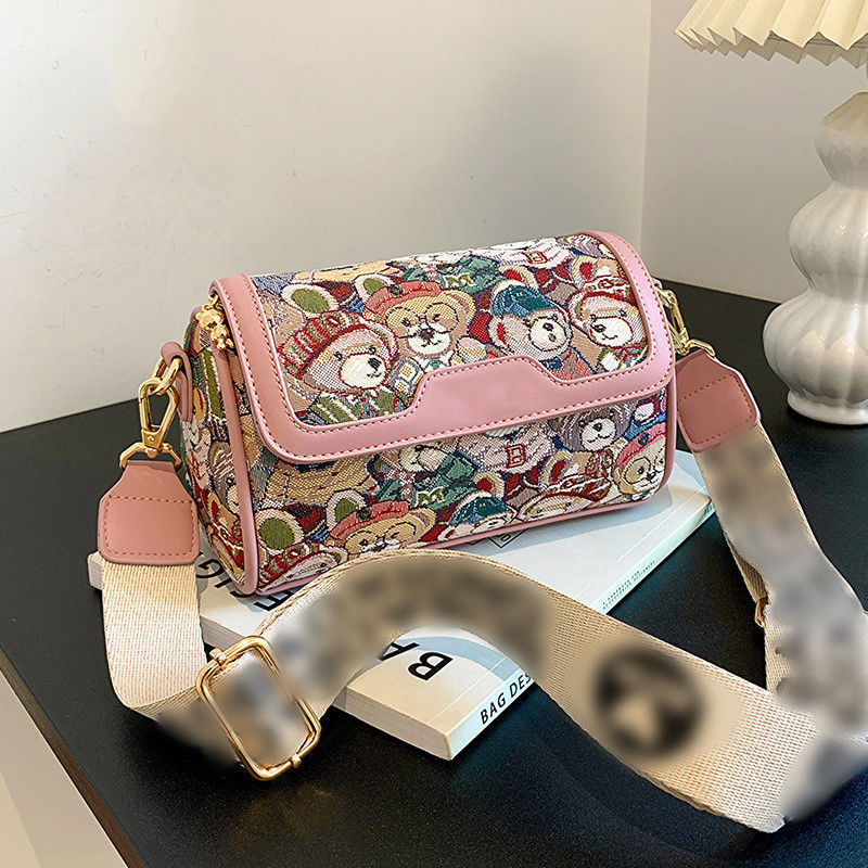 Bolsa de mão de corpo cruzado revestida de poliéster para mulheres