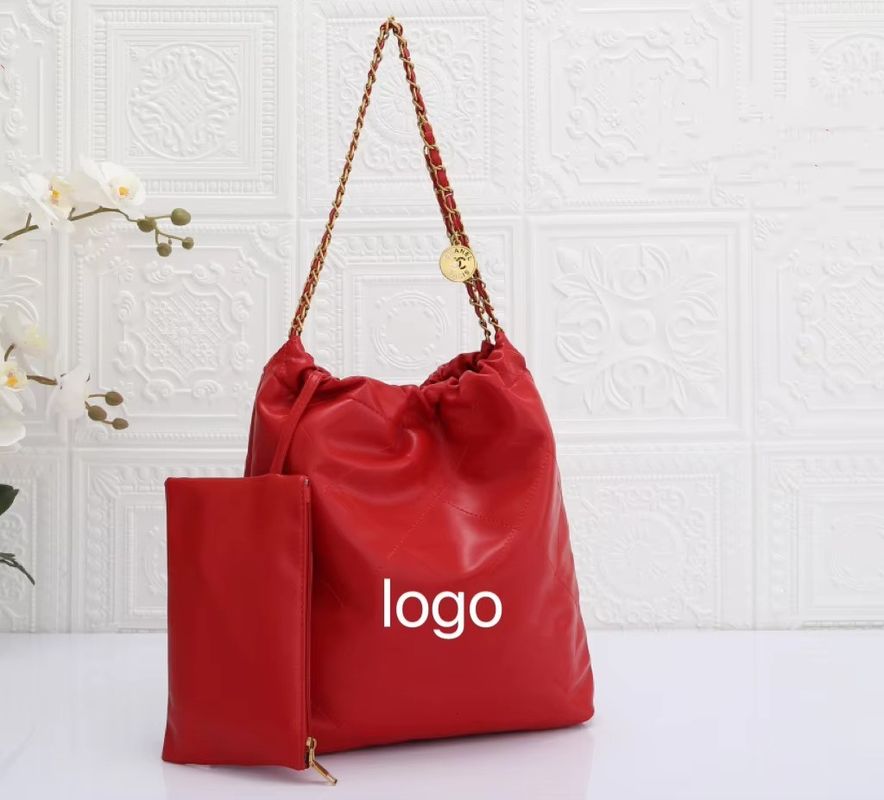 5 cores Bolsas de mão de cadeia de metal grande para mulheres