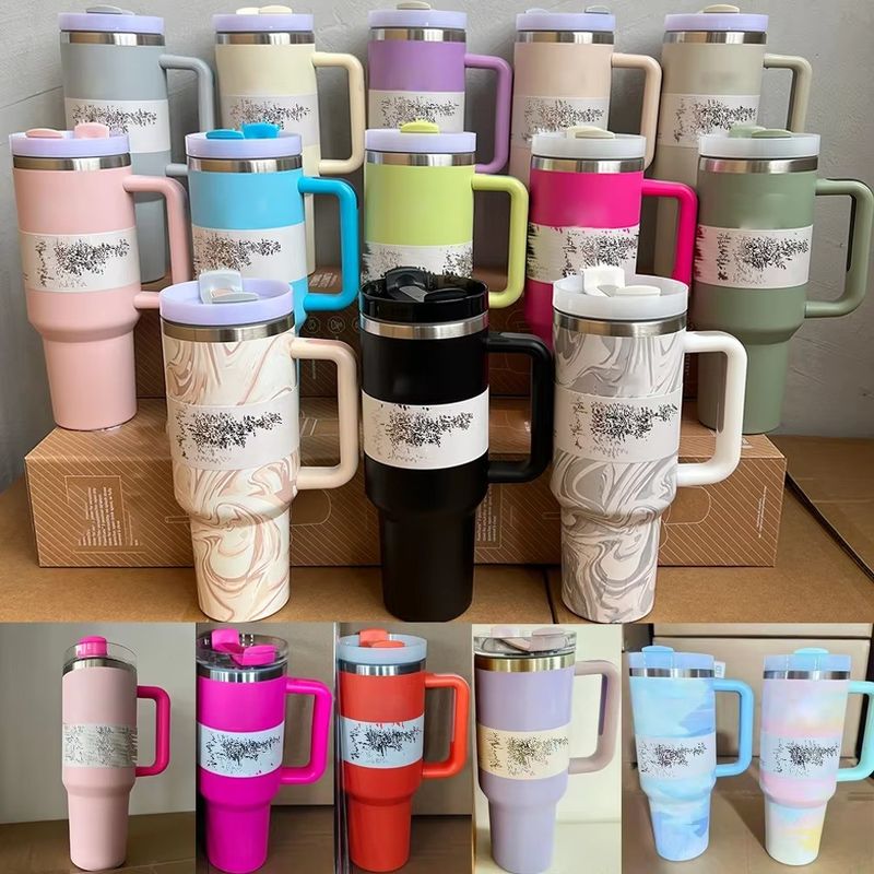 40oz Travel Mug H2.0 Tumbler Dupla parede de vácuo de aço inoxidável isolado em 2024