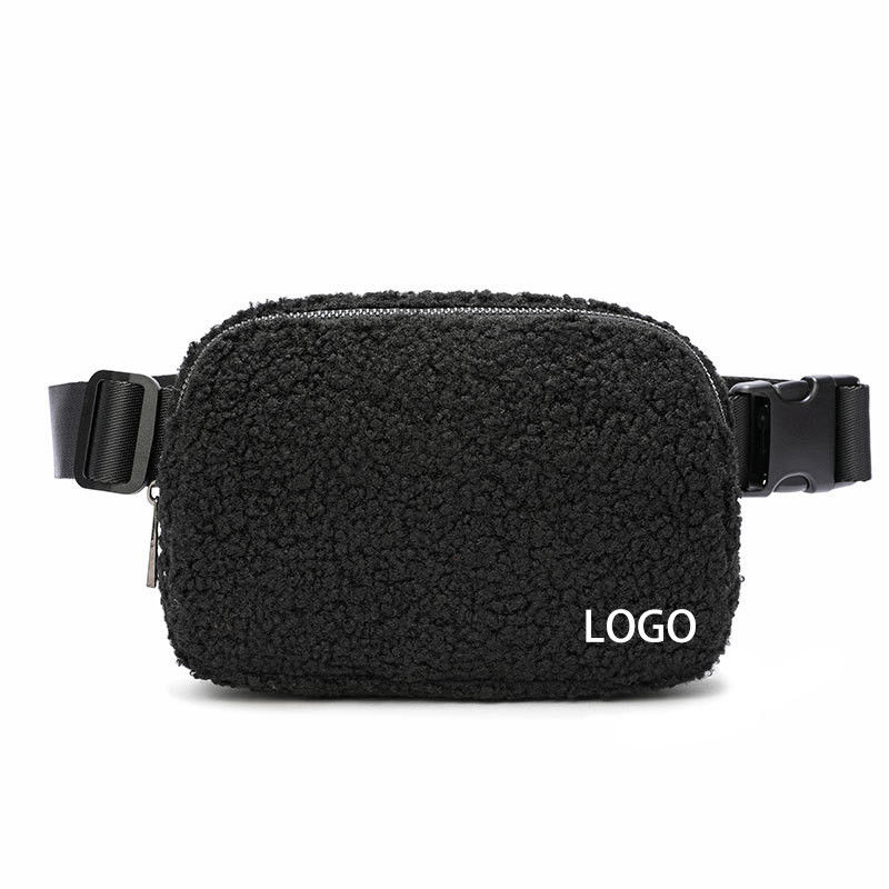 Luxo Plush Crossbody Fanny Pack Bolsas de moda Bolsa de mão Tipo de carta padrão
